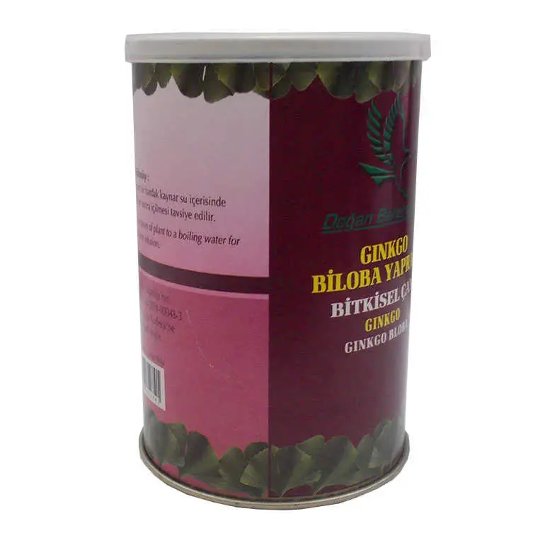 Doğal Ginkgo Biloba Yaprağı 100 Gr Teneke Kutu 4