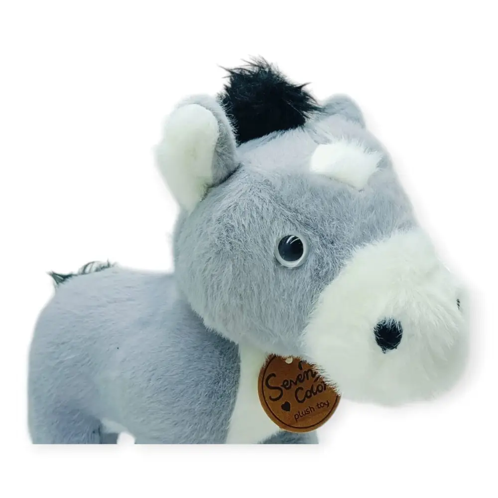 Peluş Hayvanlar Sesli 30 cm At - Gri - 1 ADET 3