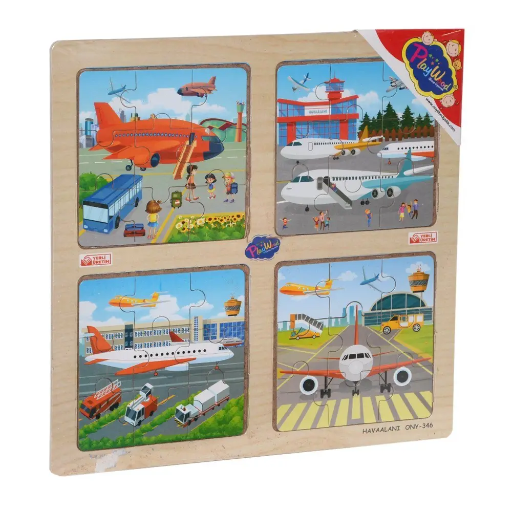 ONY-343/344/345/346 Ahşap Eğitici 4'lü Puzzle -Onyıl 3