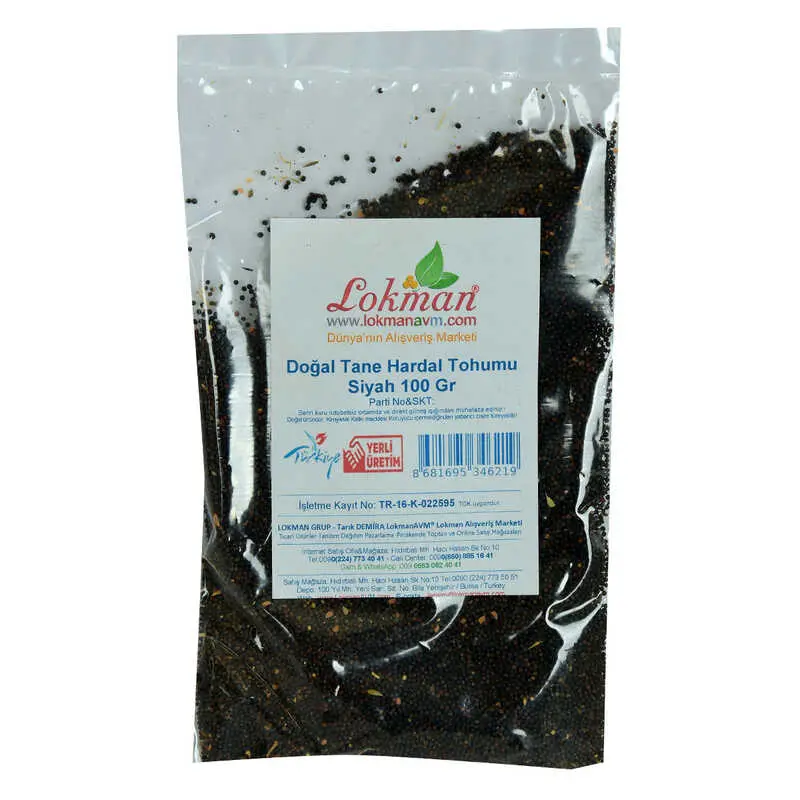 Hardal u Tane Doğal Siyah 100 Gr Paket 3