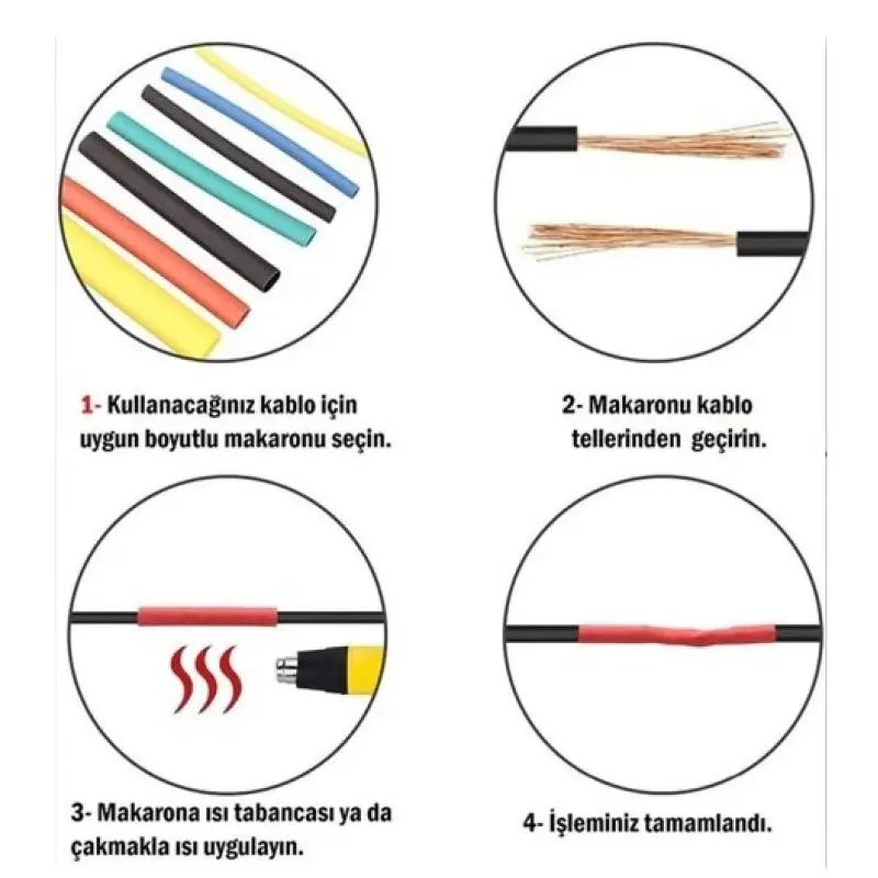 Kablo Koruyucu Makaron Seti 560 Parça 4