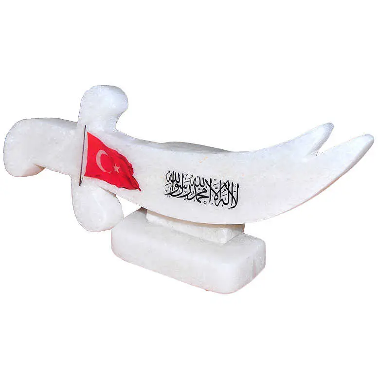 Şekilli Tevhid Bayrak Logolu Doğal Kaya Tuzu Biblosu Beyaz 2-3 Kg 3