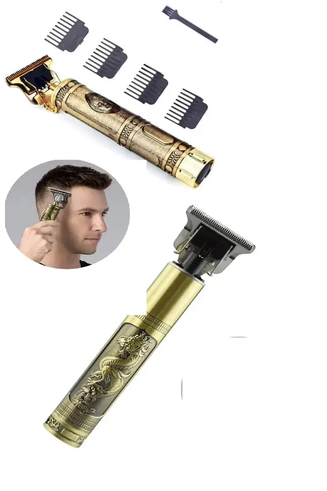 PS-033 Çelik Kasa Profesyonel T-bıçak Sakal Ense Ve Çizim Tıraş Makinesi 3