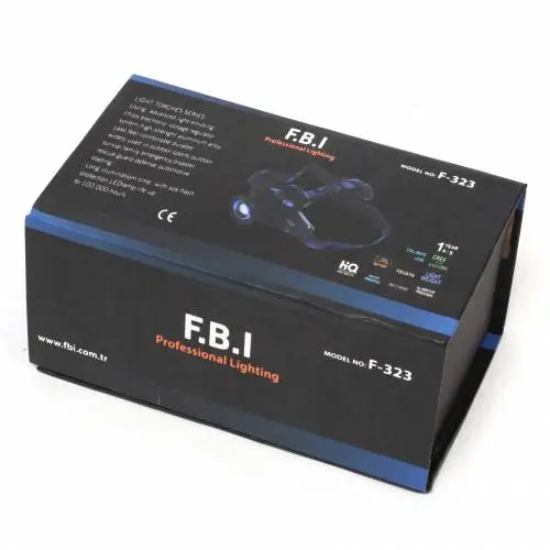 F.B.I F-323 Q5 LED Lityum Pol Su Geçirmez Şarjlı Kafa Feneri 4