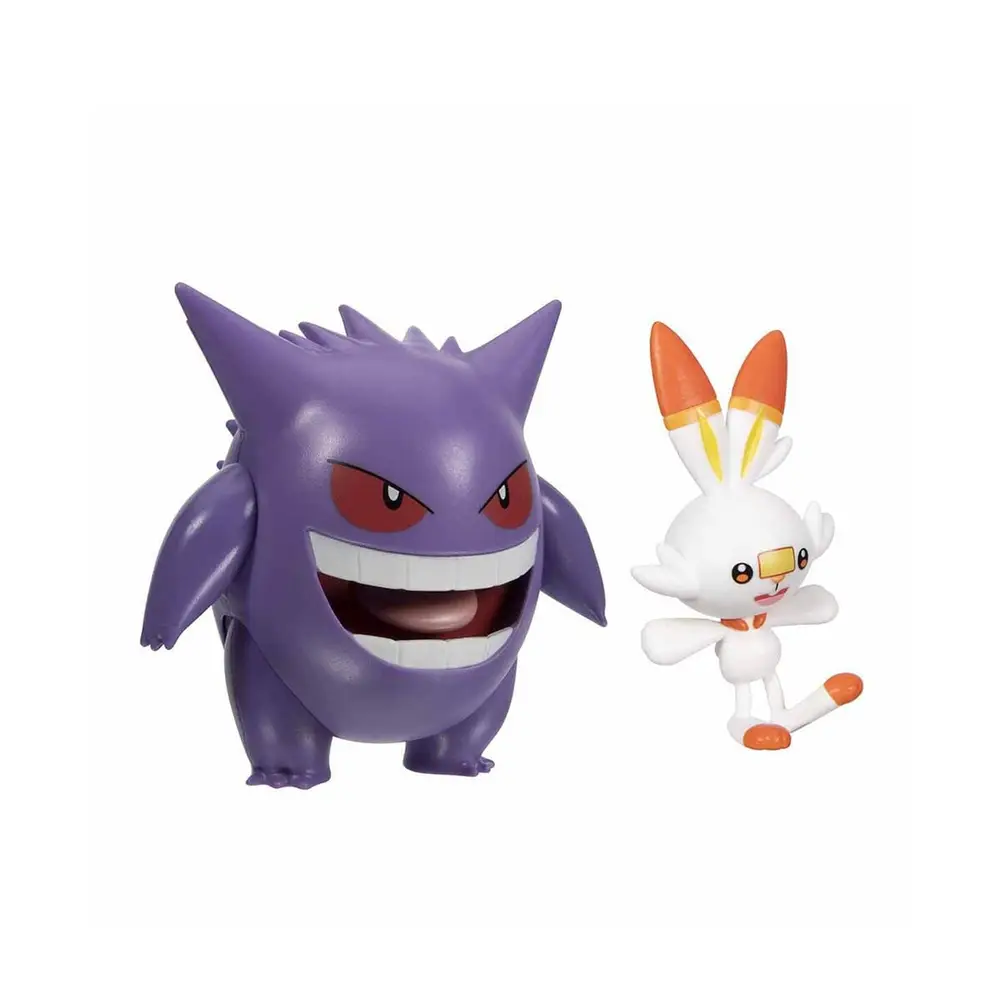 POK PKW2548 Pokemon Battle 2li Figür - Gengar Scorbunny 2