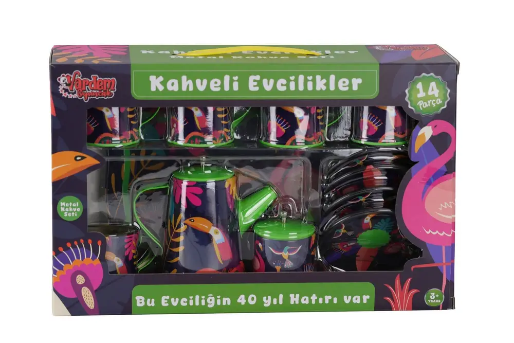 ATF-996-7A-10A 14 PARÇA DESENLİ METAL ÇAY SET 2