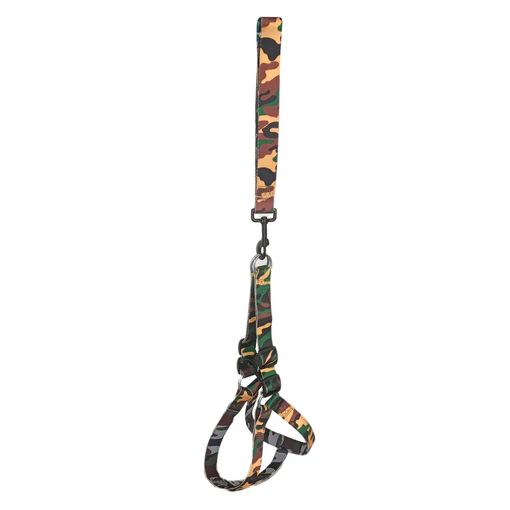 Köpek Göğüs Tasma Seti Dokuma 3 cm*70-90 cm Kamuflaj 5