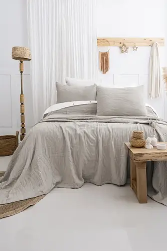 Şaheser Home Collection Yatak Örtüsü Çift Kişilik Janna Bej