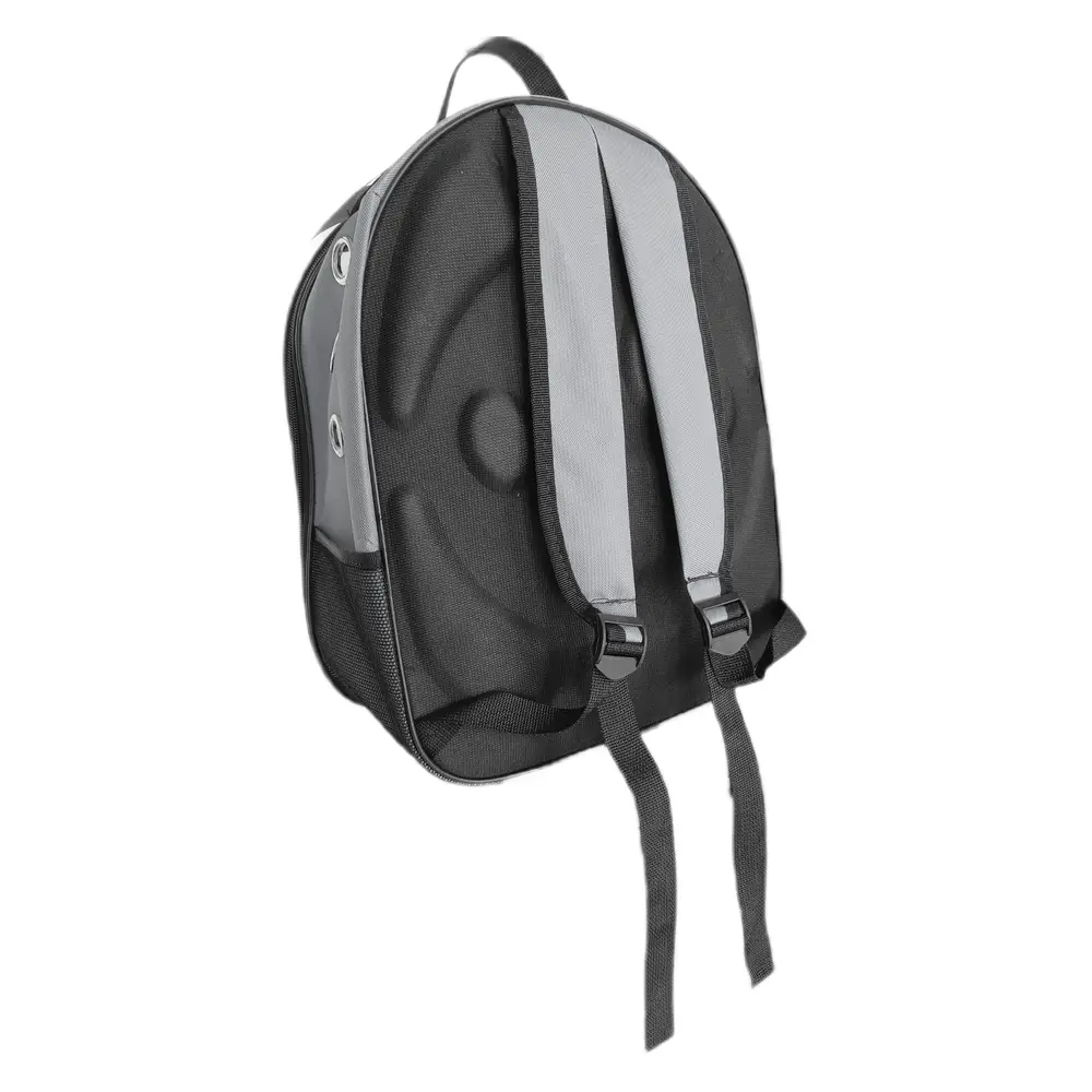 Kalpli Patili Astronot Şeffaf Taşıma Sırt Çantası Gri 24x32x42 cm 6