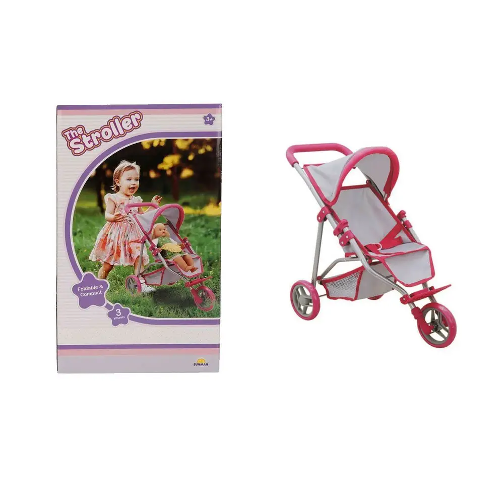 9614 3 Tekerlekli Pembe Gri Puset -Sunman