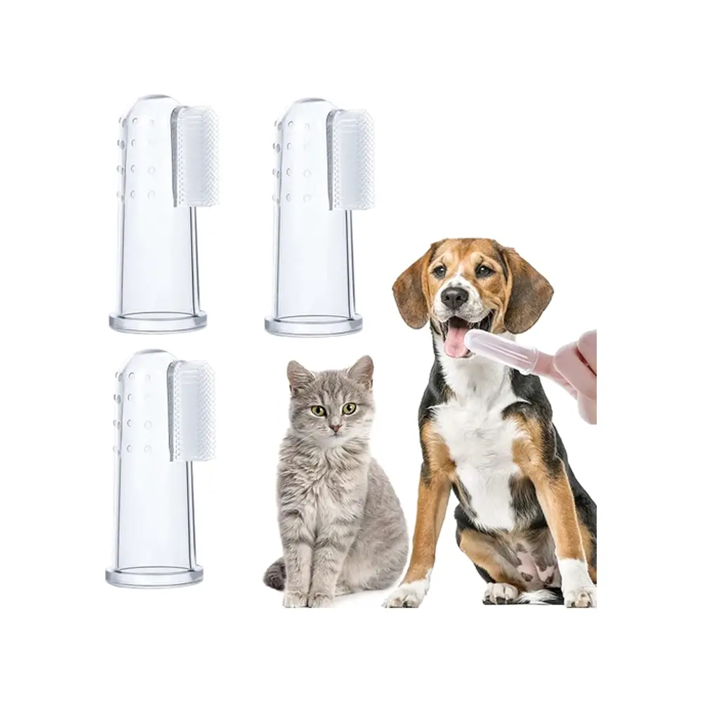 Kedi ve Köpek Parmak Diş Fırçası 5.5 cm Pembe 5
