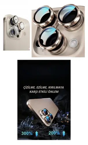 16 Pro Kamera Lens Koruyucu Naturel