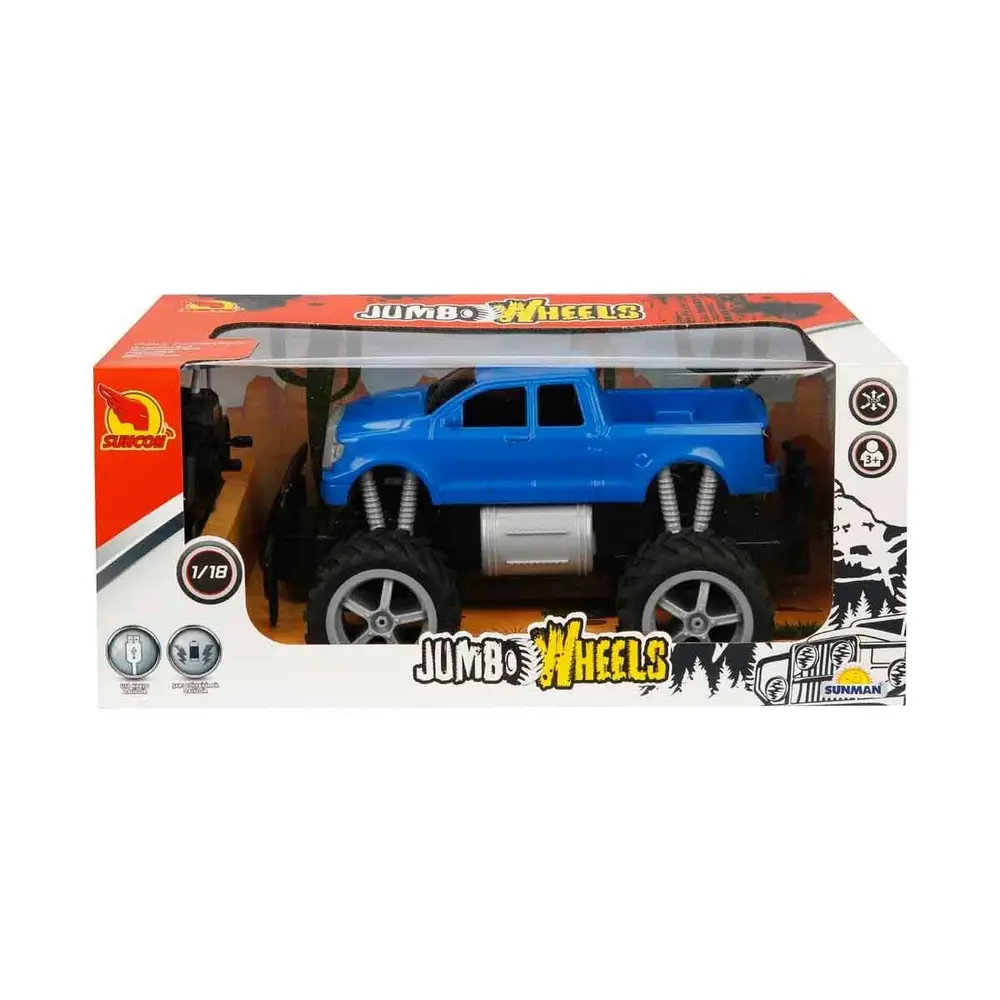 80012 1:18 Uzaktan Kumandalı Jumbo Wheels Usb Şarjlı Araba 4