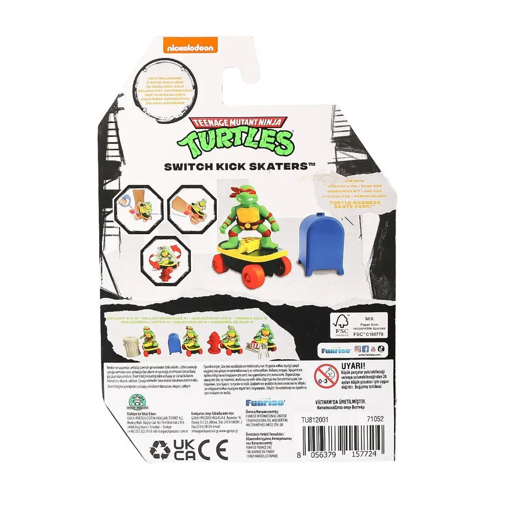 TU812001 TMNT Ninja Kaplumbağalar Kaykay Figürü - 71052 4