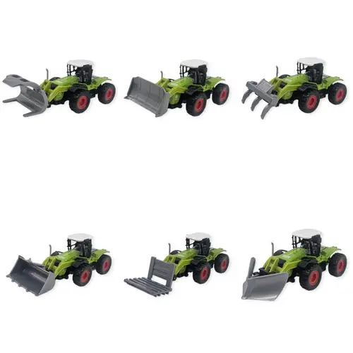 6'lı Set Farm Mini Oyuncak Traktör - 14 cm Çiftlik Araçları - 1 ADET
