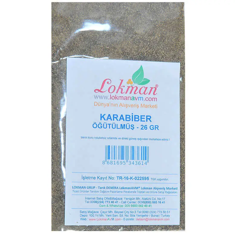 Karabiber Doğal Öğütülmüş Saf 26 Gr Paket 3