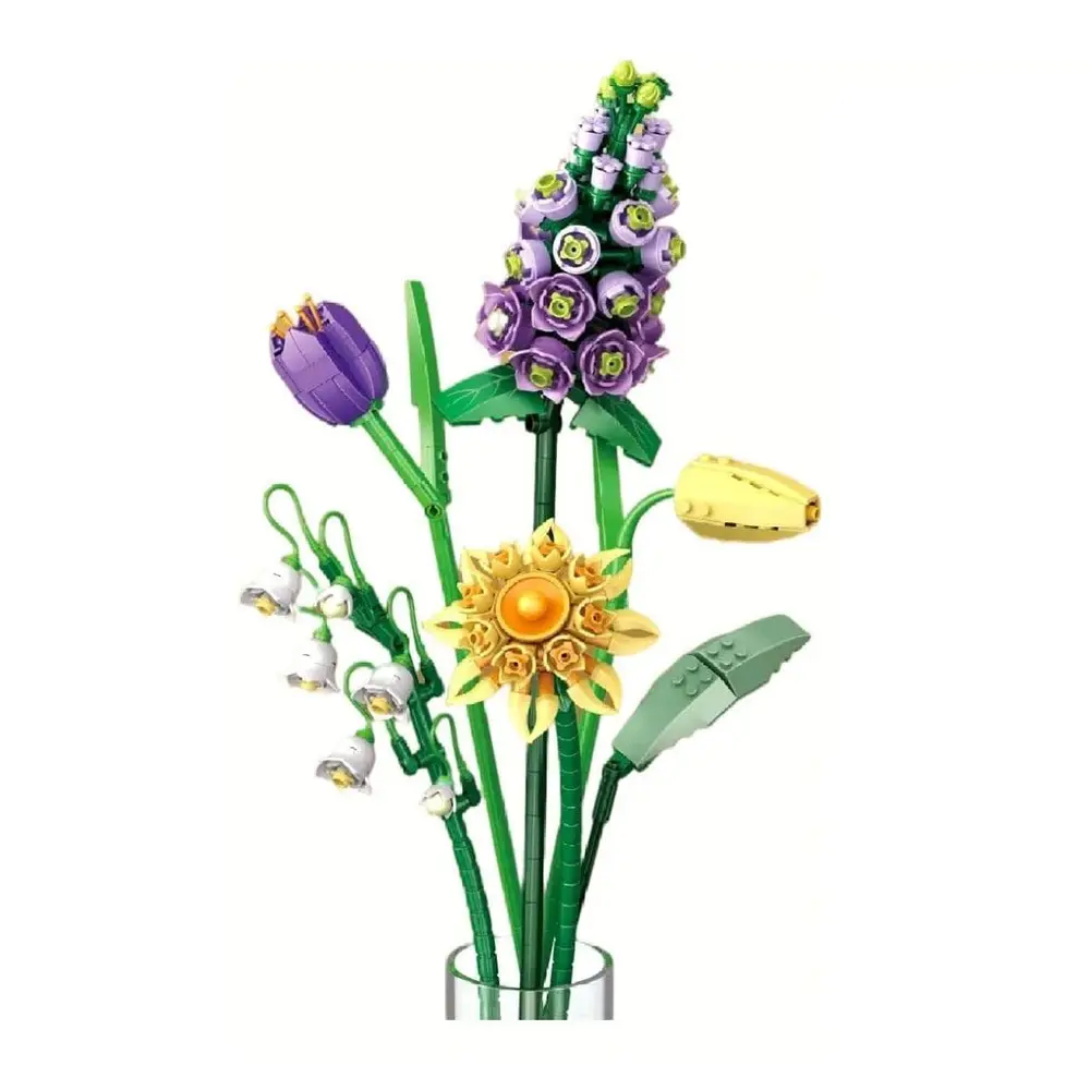 LZ1672 LOZ Eternal Flowers Serisi - ''Çiçekli Sabah, Ay Işıklı Akşam'' 534 Parça Yapım Seti 2