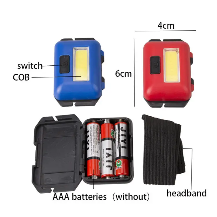 PS-T89 Mini Pilli COB LED 3 Mod Su Geçirmez Kafa Feneri Lambası 2