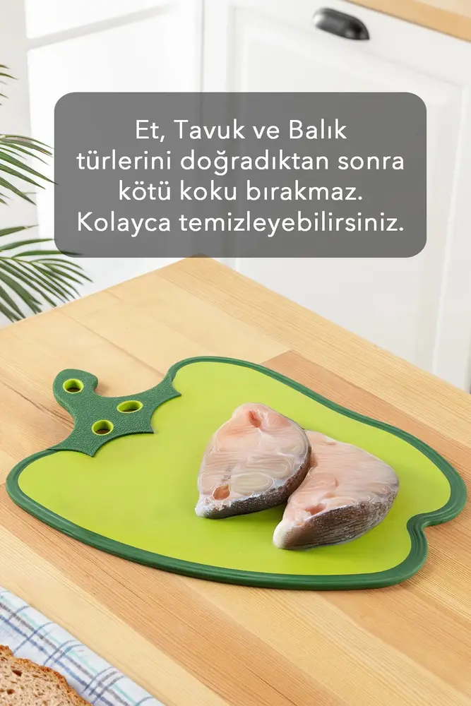 Dolma Biber Figürlü Kaydırmaz Kesme Tahtası Doğrama Panosu 5