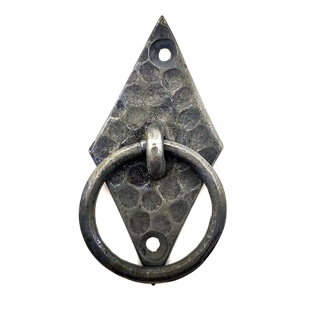 Antika Tarz Dekoratif Pirinç Dik Bakla H , Mobilya Kulbu - 82x41 mm, Oksit