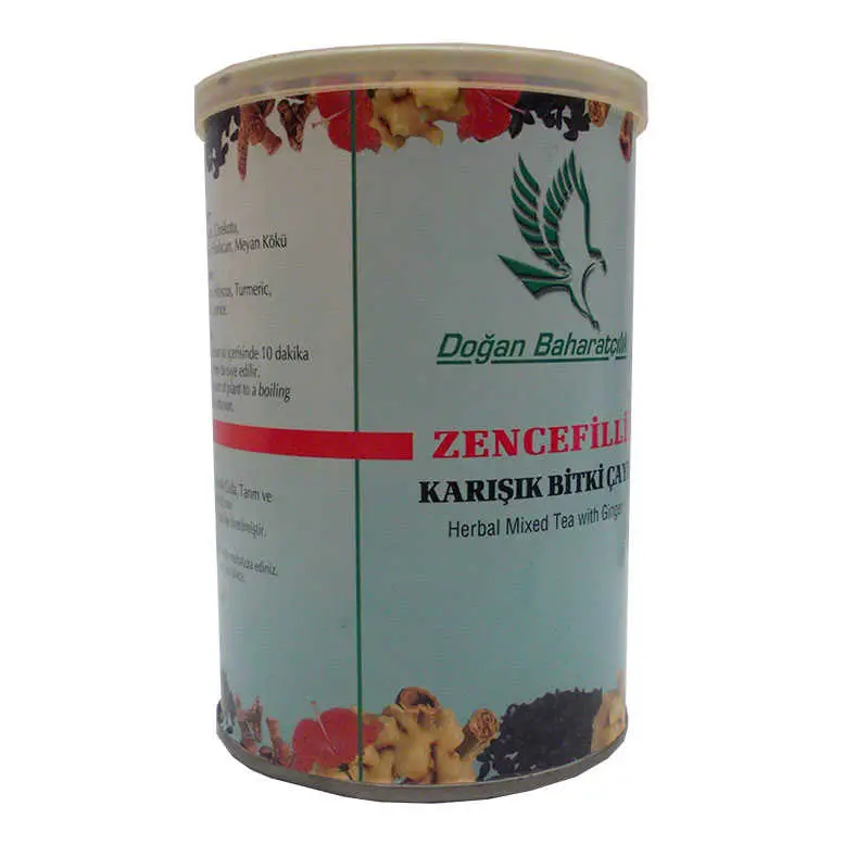 Zencefilli Karışık sel Çay 100 Gr Teneke Kutu 4