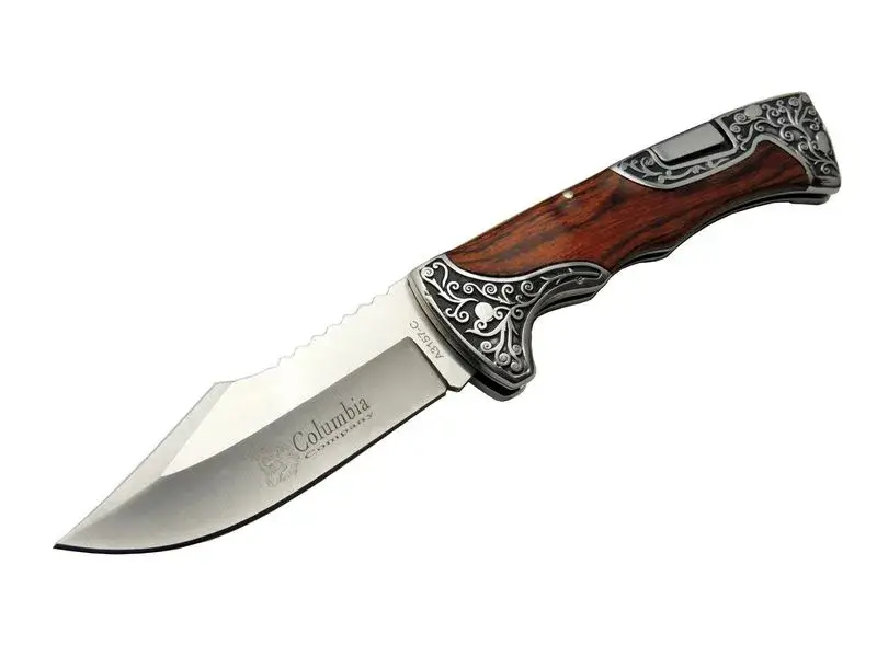A3157A / Kamp Çakı 23 cm - Ağacı İşlemeli Saplı