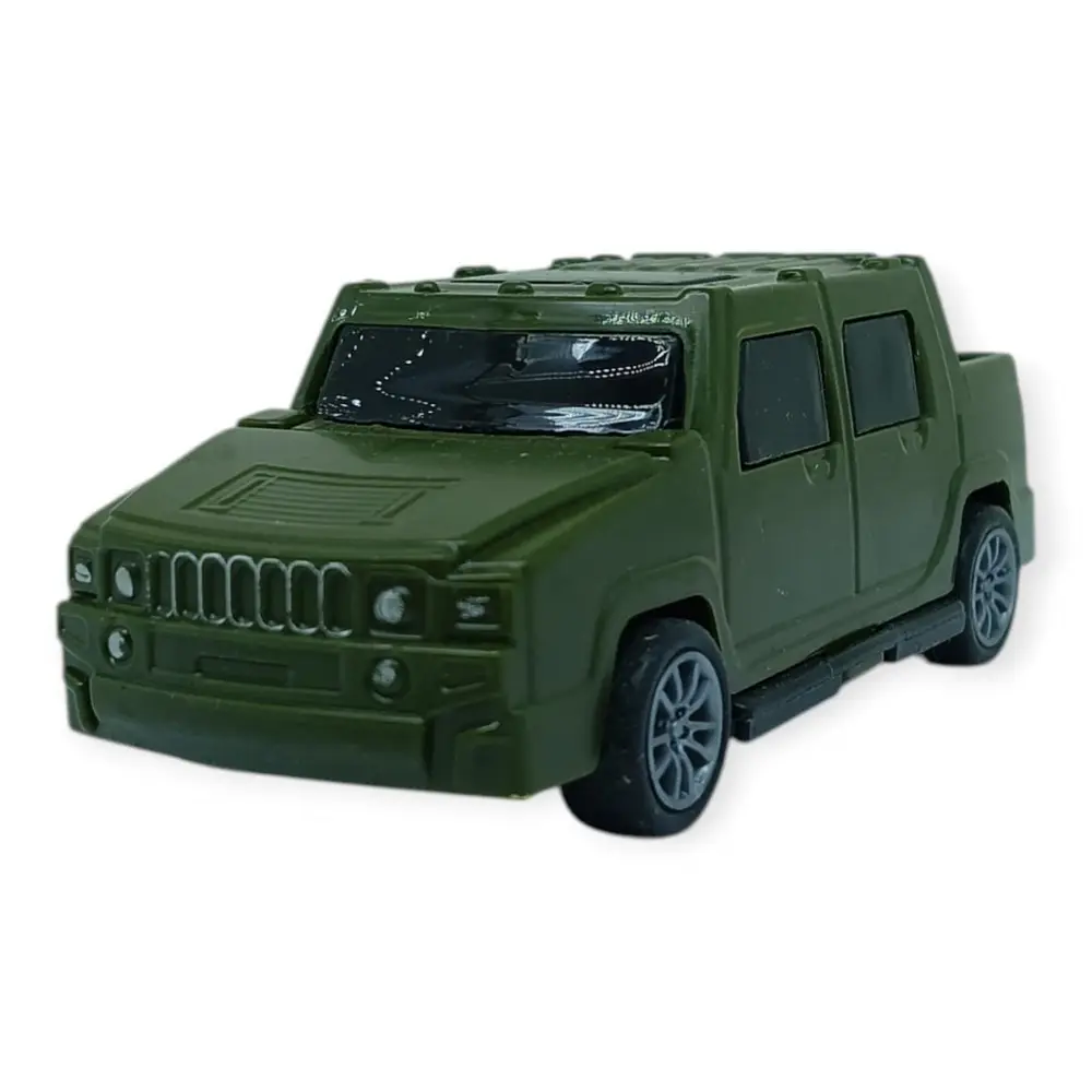 Çek Bırak Arabalar 10 Cm - Yeşil Çift Kabin Pick-Up - 1 ADET