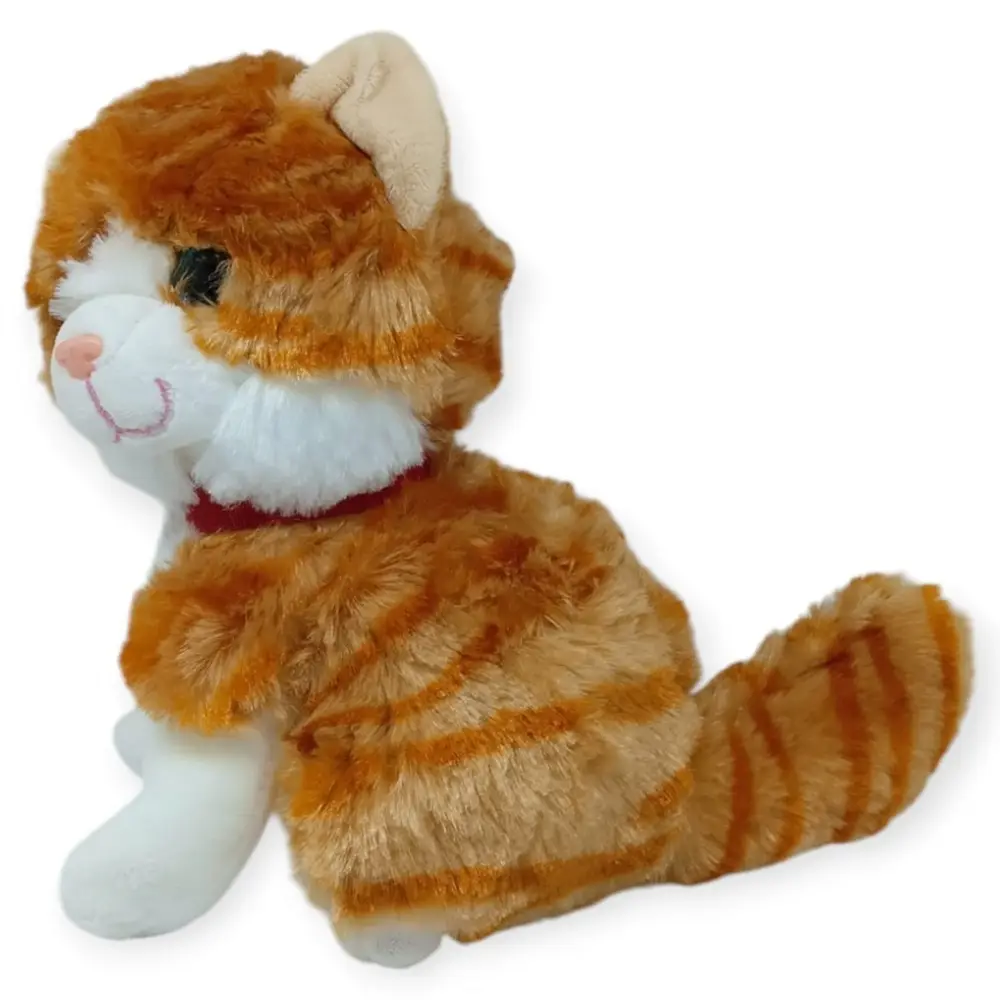 Sesli Peluş Kedi 25 cm - Sarı - 1 ADET 4