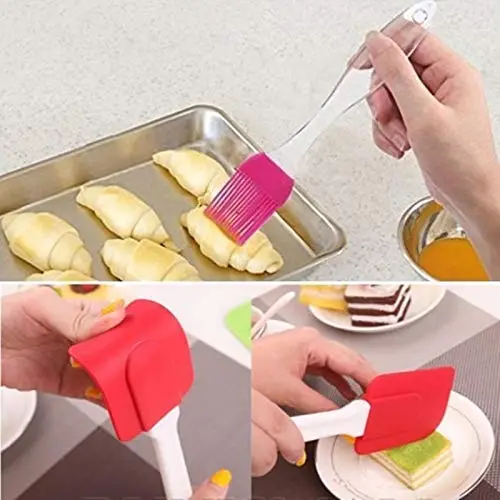 2'li Pasta - Börek - Poğaça Yağ Fırçası ve Spatula Seti 2