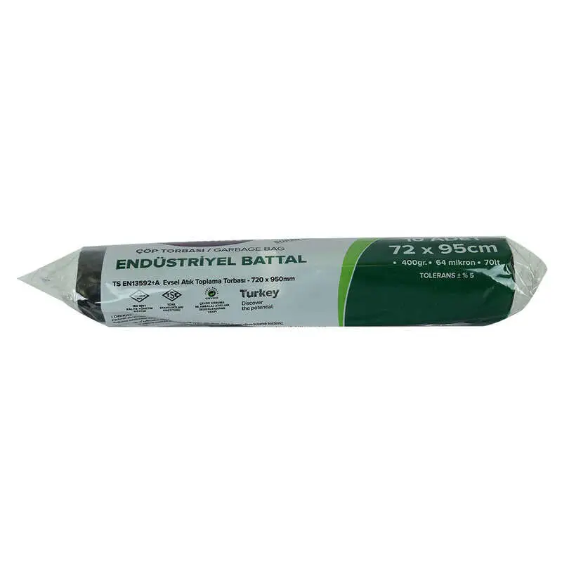 Torbası Battal Boy 72x95Cm 400Gr 64Mikron 70Lt Siyah Rulo 10 Adet 4