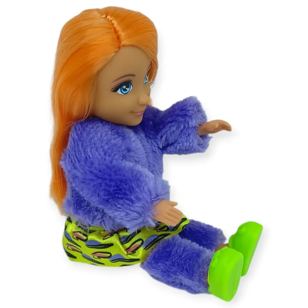 Moda İkonu Bebek Figür 13 cm - Tcu Saçlı Neon Şıklık - 1 ADET 4