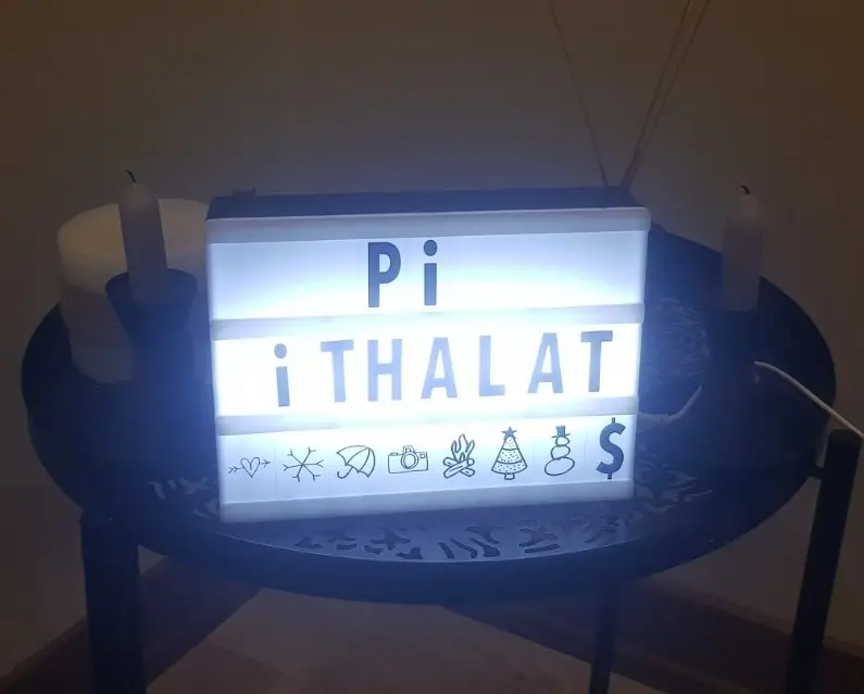 Cinematic Harflerle Işıklı Mesaj Veren Light Box Led Pano A4 3