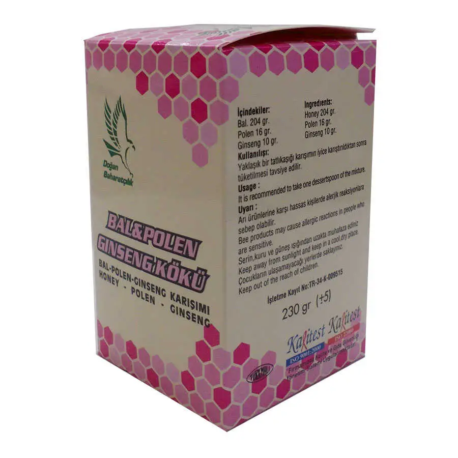 Bal Polen Ginsengli Karışım Cam Kanoz 230 Gr 3