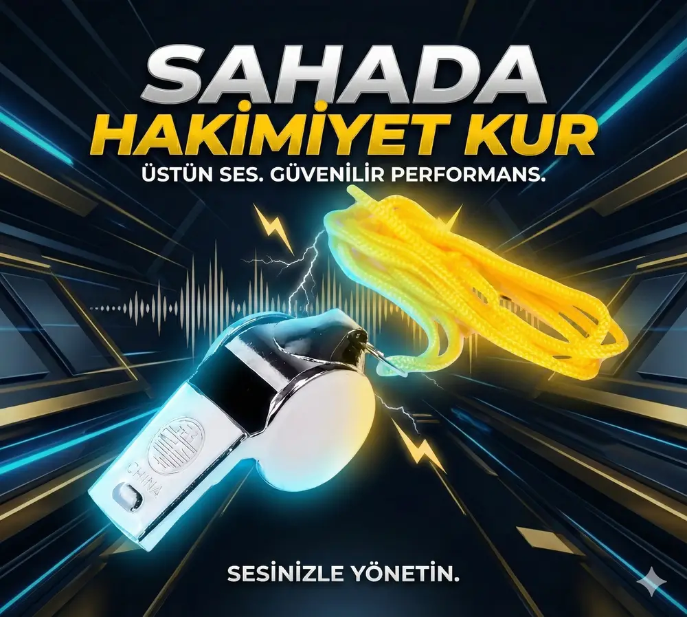 Metal Ipli Hakem ve Deprem Düdüğü (24'lü) 3