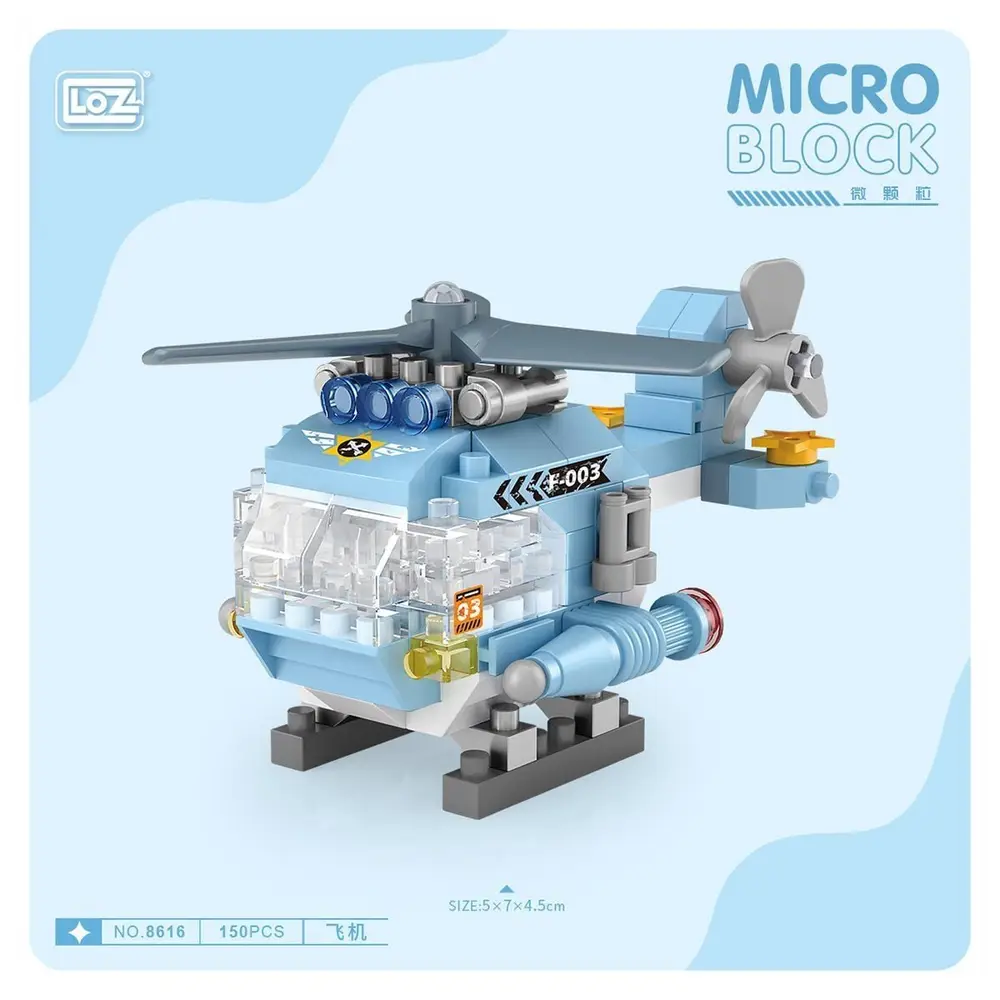 LZ8616 LOZ Helikopter Blok Seti Mini Poşet -Vagon life 3