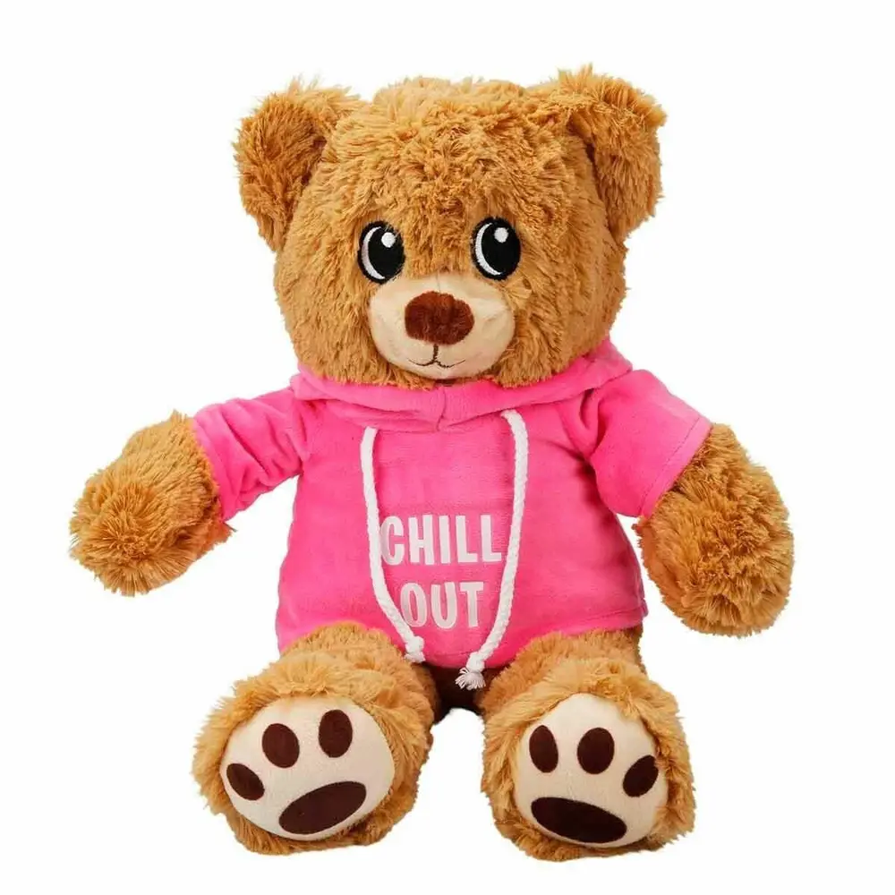 3192 Kapüşonlu Peluş Ayı 30 cm -Sunman 3