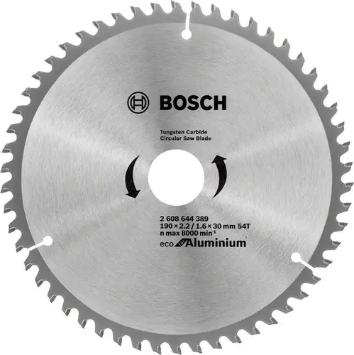 Alüminyum Daire Testere Bıçağı 190x30 mm 54 Diş