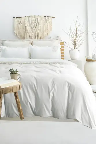 Şaheser Home Collection Nakışlı Çift Kişilik Nevresim Takımı Nova Taş