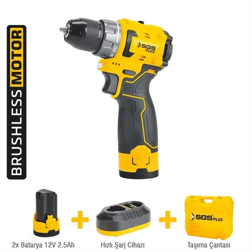5080 Akülü Vidalama 12 Volt 2X2,5 Ah Kömürsüz