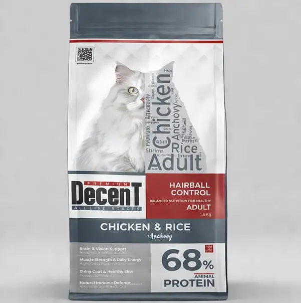 Decent Tuklu Yetişkin Kedi sı 1,5 Kg Control Tuk & Pirinç Yetişkin Kedi sı 6