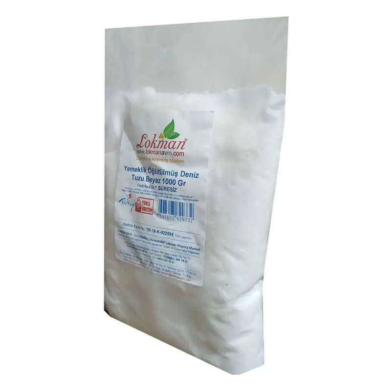 Yemeklik Öğütülmüş Deniz Tuzu Beyaz 1000 Gr 4