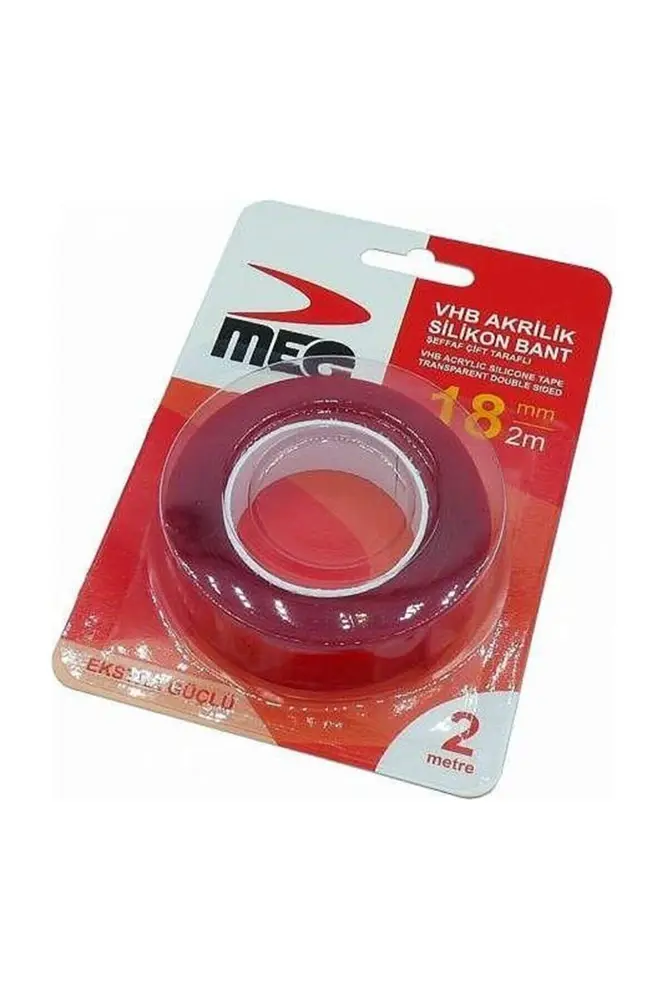 Meg Çift Taraflı Akrilik ize Bant 18 mm x 2 metre