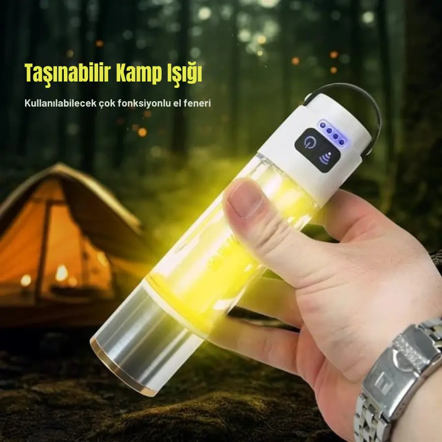 Gold Police GP-222 Çok Fonksiyonlu Kamp Lambası 1000 Lümen 4