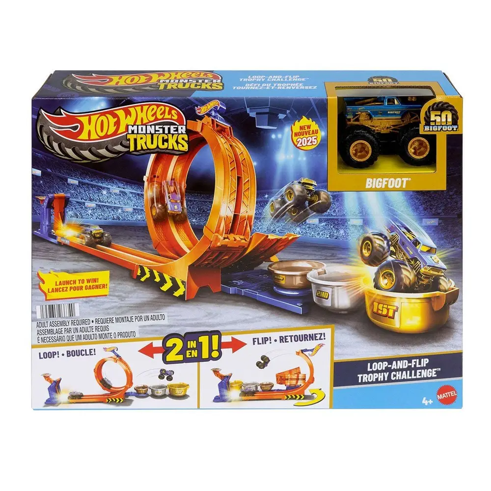 JBX64 Hot Wheels Trucks Döngü ve Takla Bigfoot Oyun Parkuru