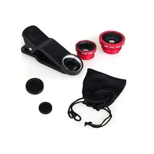 Balık Gözü Lens Fish Eye 3 Wide Geniş Açılı Makro Telefon Lensi 4