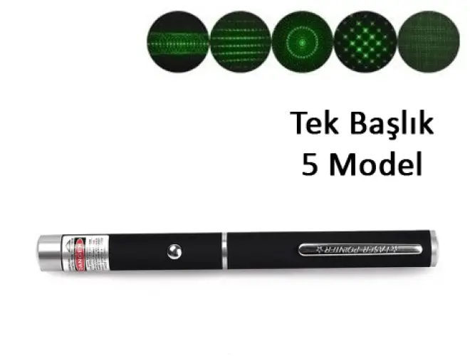 Yeşil 500 mW 15 Km Etkili (Tek Başlık 5 Model) 2