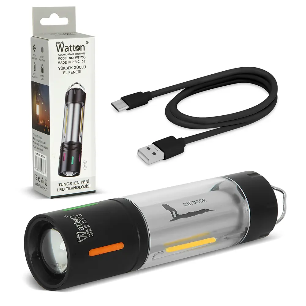 TG Led Şarjlı Kamp Lambası Ortam Odak Aydınlatma Wt-736 2