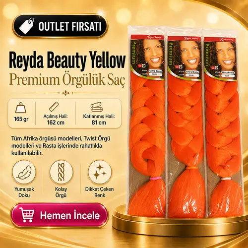3 Paket / Afrika Örgüsü Ve Rasta İçin Sen YELLOW