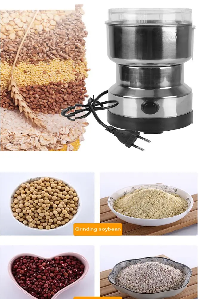 4 Bıçaklı Elektrikli Öğütücü Blender Kahve Fındık Baharat Tahıl Biber Değirmeni 3