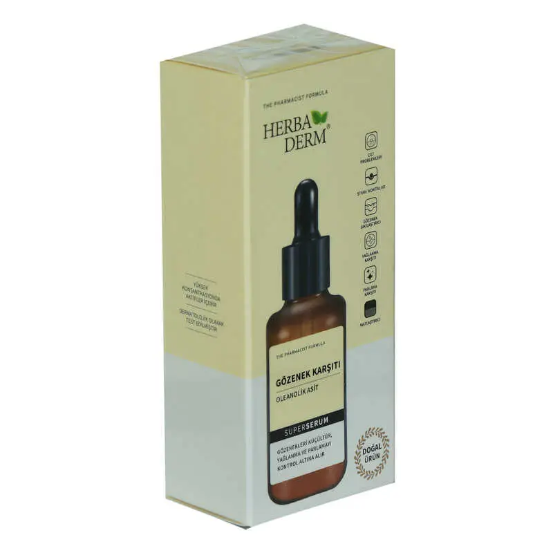 Superserum Oleanolik Asit Gözenek Karşıtı Doğal Yüz Serumu 30 ML 4